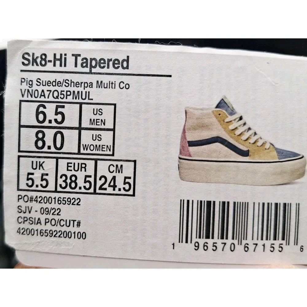 VANS Old Stack Platform Lift Shoes Sk8 Sherpa Faux Fur Stackform Women Sz 8 Knu